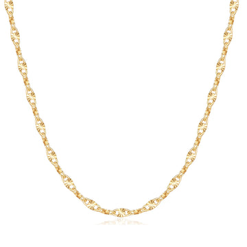 Golden 3mm diamond lace style necklace, 16\18\20\22\24\26\30 inches