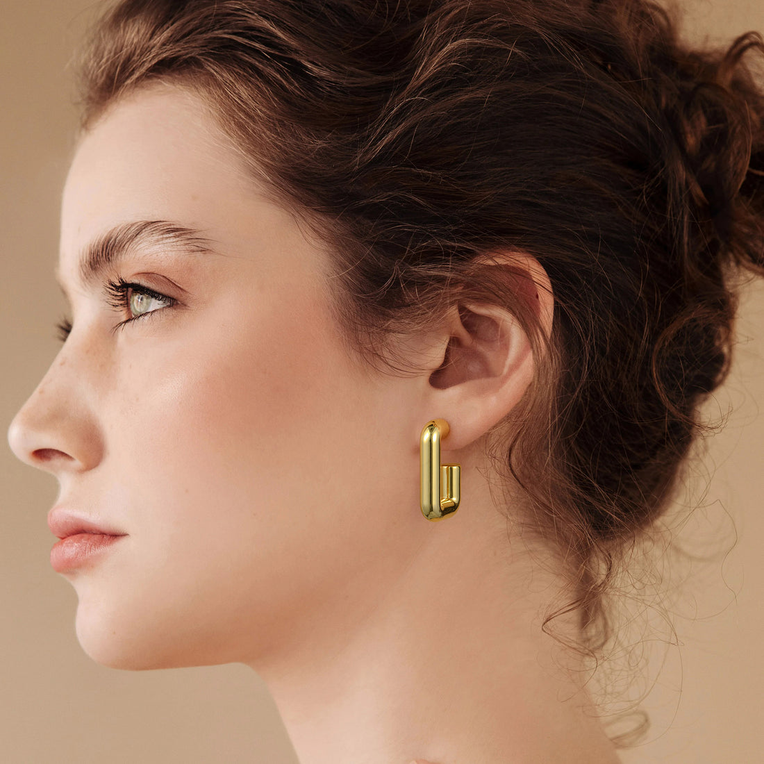 Golden/Silvery, capital letter G earrings
