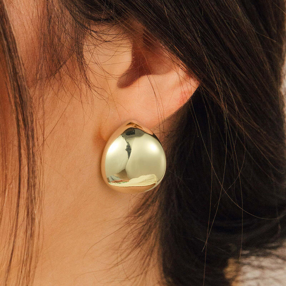 Golden/Silvery, elegant spherical earrings